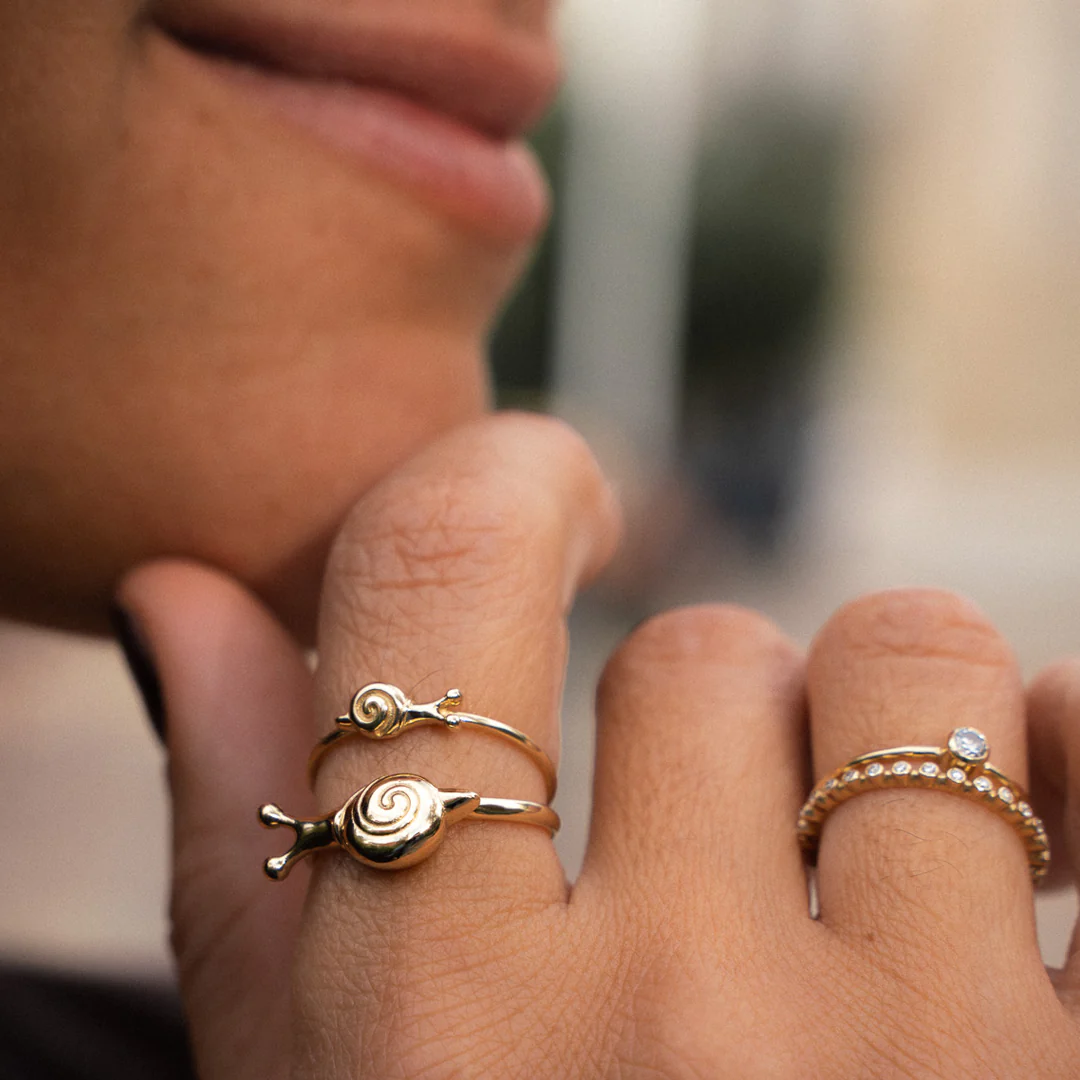 14K Gold “Snail” Talisman 2026 Ring (Small) - Image 4