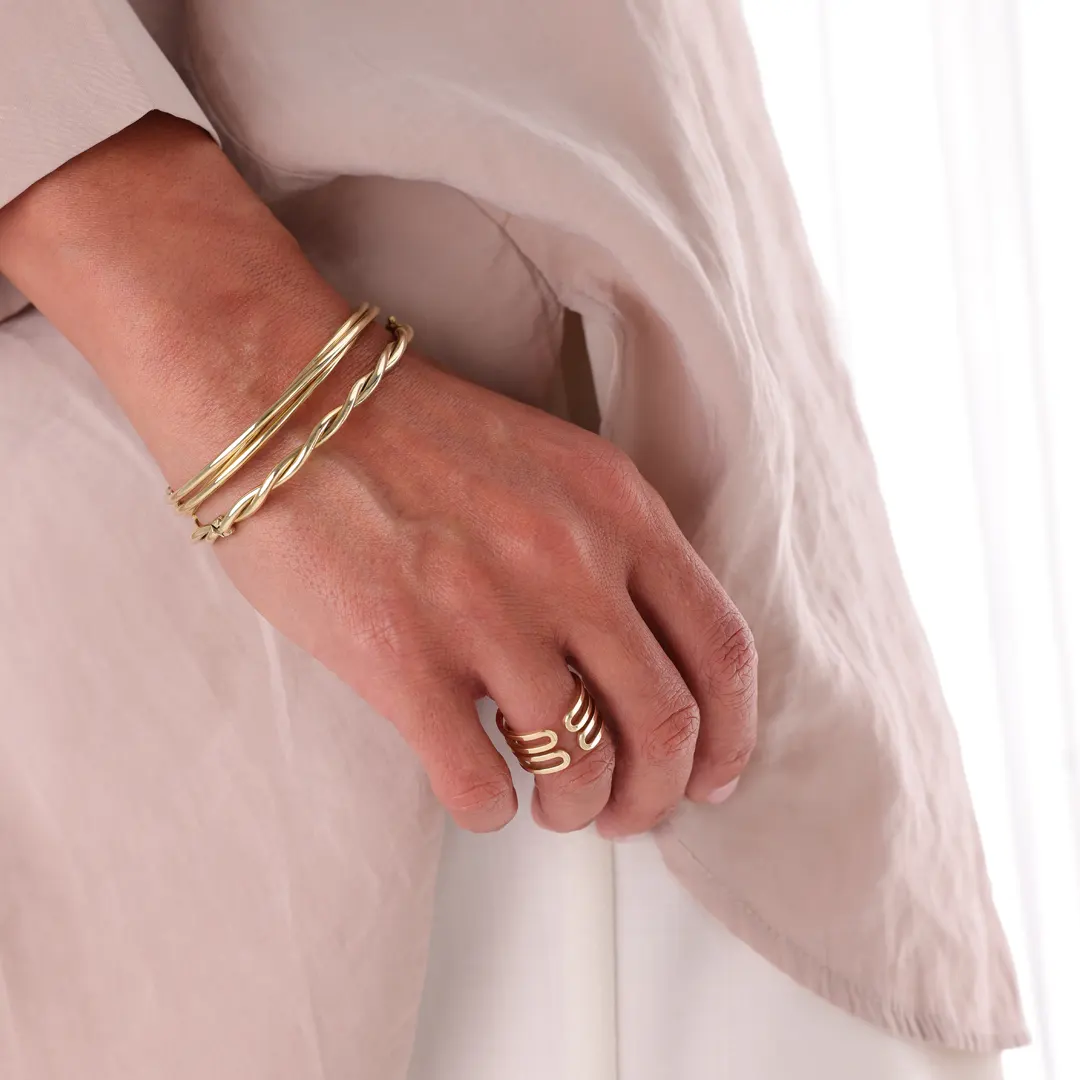 14K gold Twisted Bracelet - Image 3