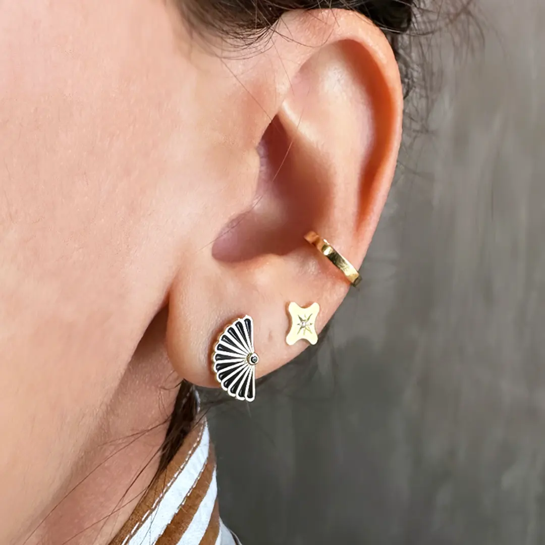 14K Gold Ventalia Talisman Earrings - Image 2